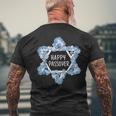 Happy Passover 2024 Star Of David Pesach Jewish Matzo Men's T-shirt Back Print Gifts for Old Men