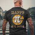 Happy Pi Day Pie Day Pizza Mathematics Pi Symbol Men's T-shirt Back Print Gifts for Old Men