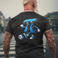 Happy Pi Day Soccer Lovers Pi Symbol Math Teachers Women Men's T-shirt Back Print Gifts for Old Men