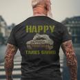 Happy Tanksgiving Military Tank Thanksgiving Men's T-shirt Back Print Gifts for Old Men