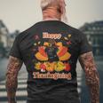 Happy Thanksgiving Black Labrador Dog I'm Thankful For My Men's T-shirt Back Print Gifts for Old Men