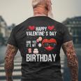 Happy Valentines Day And Yes It Is My Birthday V-Day Pajama Men's T-shirt Back Print Gifts for Old Men