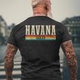 Havana Vintage Cuba Havana Cuba Caribbean Souvenir T-Shirt mit Rückendruck Geschenke für alte Männer