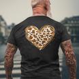 Heart Brown Cow Pattern For Cow Lover Men's T-shirt Back Print Gifts for Old Men