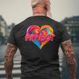 I Heart Love Amber First Name Colorful Named Men's T-shirt Back Print Gifts for Old Men
