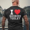 I Heart Skibidi Toilet I Love Skibidi Toilet Men's T-shirt Back Print Gifts for Old Men