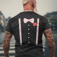 Hearts Bow Tie Love Heart Valentine's Day Valentines Men's T-shirt Back Print Gifts for Old Men
