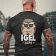 Hedgehog Papa T-Shirt mit Rückendruck Geschenke für alte Männer