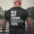 Held God Legend Die Besten Nennen Mich Papa T-Shirt mit Rückendruck Geschenke für alte Männer