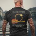 Hello Darkness My Old Friend April 08 Solar Eclipse Men's T-shirt Back Print Gifts for Old Men