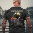 Hello Darkness My Old Friend Solar Eclipse On 08042024 Men's T-shirt Back Print Gifts for Old Men