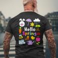 Hello Spring And Easter Day 2024 Bunny Hello Spring Toddler Men's T-shirt Back Print Gifts for Old Men