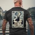 The Hermit Tarot Card Cat In Box Mystic Cat Men's T-shirt Back Print Gifts for Old Men
