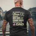 Hero Wears Dog Tags Combat Boots Proud Army Dad Father Mens Back Print T-shirt Gifts for Old Men