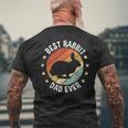 Herren Best Rabbit Dad Ever Papa Kaninchen Vintage Hasenbesitzer T-Shirt mit Rückendruck Geschenke für alte Männer