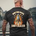 Herren Bester Papa Der Galaxieatertag T-Shirt mit Rückendruck Geschenke für alte Männer