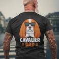 Herren Cavalier King Charles Spaniel Dad Hunde Papa Herrchen T-Shirt mit Rückendruck Geschenke für alte Männer