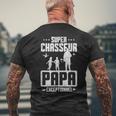 Herren Humor Geschenk Super Jäger Papa Außergewöhnlich Jagdater T-Shirt mit Rückendruck Geschenke für alte Männer