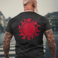 Herren Kurzärmliges Herren-T-Kurzärmliges Herren-T-Shirt Rotes Tribal-Sonnenmotiv, Grafiktee Schwarz Geschenke für alte Männer