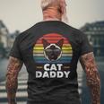 Herren Siamkatze Daddy Lustige Katze Papa Liebhaber T-Shirt mit Rückendruck Geschenke für alte Männer