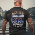 Herren Snowboardfahrer Papa Geschenk Ski Snowboard Snowboardurlaub T-Shirt mit Rückendruck Geschenke für alte Männer