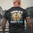 Herrenatertag World's Best Dad Niedlicher Faultier Papa Herz Familie T-Shirt mit Rückendruck Geschenke für alte Männer