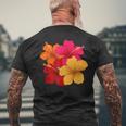 Hibiskusblüten T-Shirt mit Rückendruck Geschenke für alte Männer