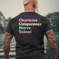Hidden Word Adult Humor Sassy Raunchy Gag Men's T-shirt Back Print Gifts for Old Men