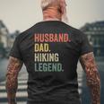 Hiker Husband Dad Hiking Legend Vintage Outdoor Mens Back Print T-shirt Gifts for Old Men