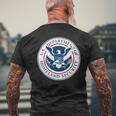 Homeland Security Tsa Veteran Work Emblem Patch Men's T-shirt Back Print Gifts for Old Men