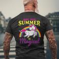 Hope Your Summer Is Magical Last Day Of School Unicorn Men's T-shirt Back Print Gifts for Old Men