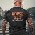 Horse Dad They Neigh I Pay Vintage Horse Lover Mens Back Print T-shirt Gifts for Old Men