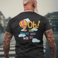 Hot Air Balloon Oh The Places You’Ll Go When You Read Men's T-shirt Back Print Gifts for Old Men