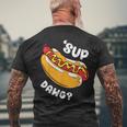 Hot Dog Cute 'Sup Dawg Weiner Party Sausage Hotdog Men's T-shirt Back Print Gifts for Old Men