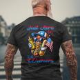 Hot Dog I'm Just Here For The Wieners 4Th Of July Women Men's T-shirt Back Print Gifts for Old Men