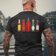 Hot Sauces I Mexican Food Lover Men's T-shirt Back Print Gifts for Old Men