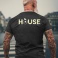 House Dj Turntable Techno Edm Dance Music Discjockey Men's T-shirt Back Print Gifts for Old Men