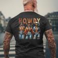 Howdy Black Cowgirl Western Rodeo Melanin Black History Men's T-shirt Back Print Gifts for Old Men