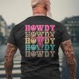 Howdy Smile Face Rodeo Western Country Southern Cowgirl Men's T-shirt Back Print Gifts for Old Men