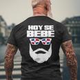 Hoy Se Bebe Dominican Republic Flag Beard Bearded Dominicano Men's T-shirt Back Print Gifts for Old Men