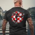 Hrvatska Kockasti Nogomet Football Croatia Fan Item T-Shirt mit Rückendruck Geschenke für alte Männer