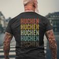 Huchen Fisch Retro Design Kurzärmliges Herren-T-Kurzärmliges Herren-T-Shirt, Vintage Angler Bekleidung Geschenke für alte Männer