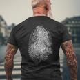 Huella Dactilar Grande Del Análisis De La Escena Del Crimen De Camiseta Hombre Estampado Espalda Regalos para ancianos