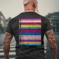 Human Gay Lesbian Bisexual Transgender Pansexual Lgbt Flag Men's T-shirt Back Print Gifts for Old Men