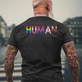 Human Rights Lgbtq Racism Sexism Flags Protest Men's T-shirt Back Print Gifts for Old Men