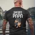 Hunde Papa Hundebesitzer Hundehalteratertag Dackel T-Shirt mit Rückendruck Geschenke für alte Männer