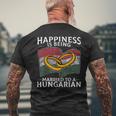 Hungarian Marriage Hungary Married Heritage Flag Culture Men's T-shirt Back Print Gifts for Old Men