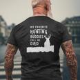Hunter Dad Hunts Deer With Kids Sons Daughter From Kids Mens Back Print T-shirt Gifts for Old Men