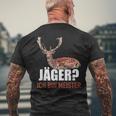 Hunter Idea Hunting Ich Bin Meister T-Shirt mit Rückendruck Geschenke für alte Männer