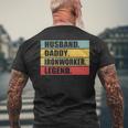 Husband Dad Ironworker Quote Vintage Fathers Day Men's T-shirt Back Print Gifts for Old Men